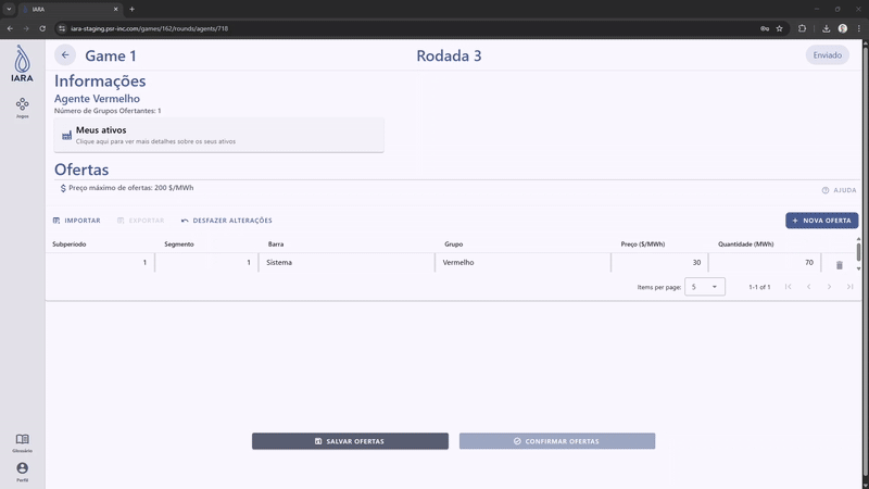 IARA Platform Bidding